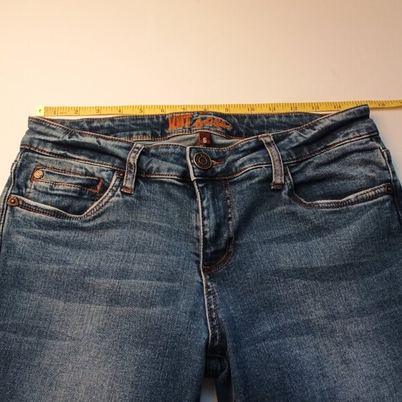 Kut From The Kloth Denim Jeans Size 6 Low Rise Straight Leg Medium Wash - Picture 7 of 10